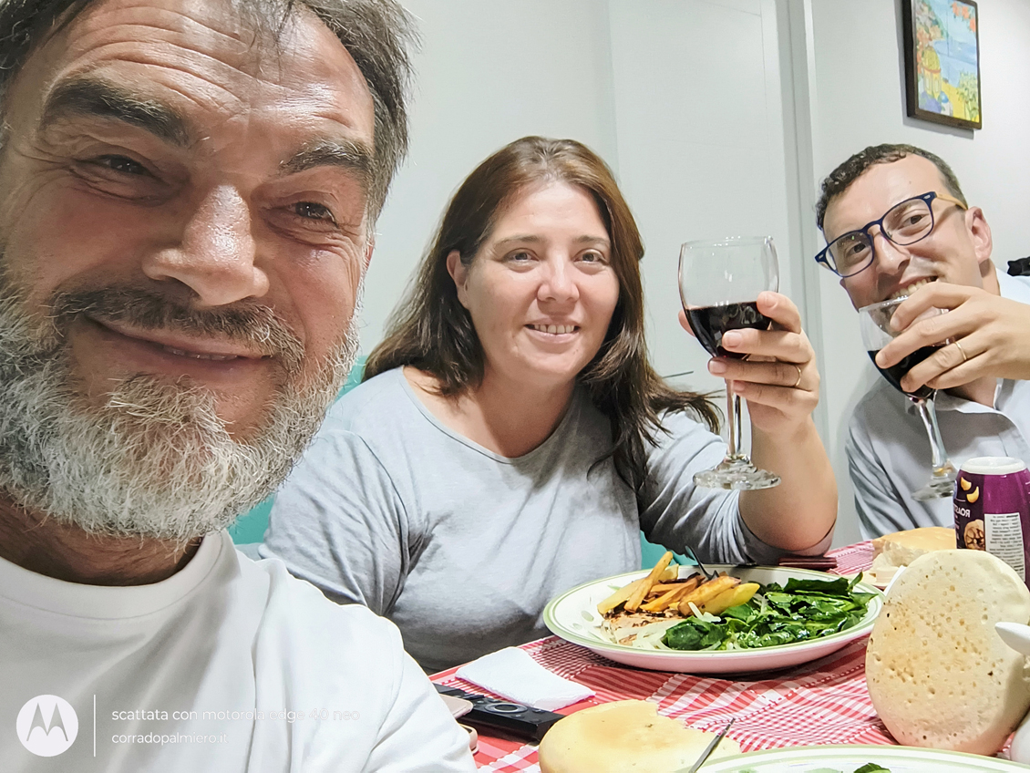 Corrado con Pasquale e Viviana durante il soggiorno a Iquique