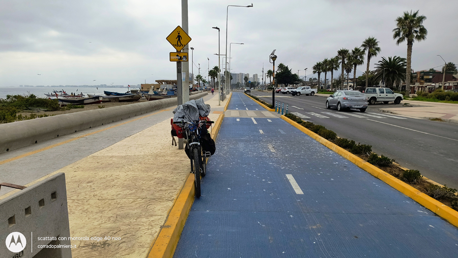 Pista ciclabile sul lungomare di Coquimbo