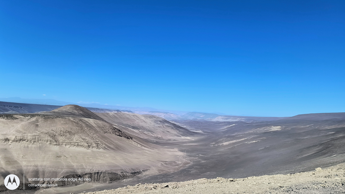 Panorama delle montagne e dei canyon del deserto di Atacama